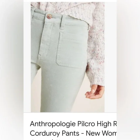 Anthropologie Pilcro high-rise corduroy skinny pants in rich brown, size 28 - Picture 6 of 6